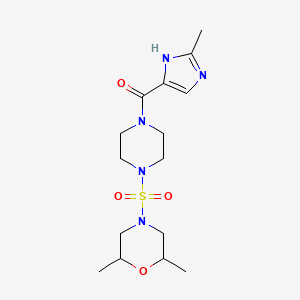 [4-(2,6-dimethylmorpholin-4-yl)sulfonylpiperazin-1-yl]-(2-methyl-1H-imidazol-5-yl)methanone