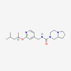 N-[[2-(4-methylpentan-2-yloxy)pyridin-4-yl]methyl]-3,4,6,7,8,8a-hexahydro-1H-pyrrolo[1,2-a]pyrazine-2-carboxamide