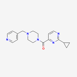 molecular formula C18H21N5O B6752592 (2-Cyclopropylpyrimidin-4-yl)-[4-(pyridin-4-ylmethyl)piperazin-1-yl]methanone 