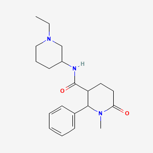 molecular formula C20H29N3O2 B6752625 N-(1-ethylpiperidin-3-yl)-1-methyl-6-oxo-2-phenylpiperidine-3-carboxamide 