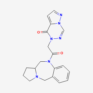 5-[2-(6,6a,7,8,9,11-Hexahydropyrrolo[2,1-c][1,4]benzodiazepin-5-yl)-2-oxoethyl]pyrazolo[1,5-d][1,2,4]triazin-4-one