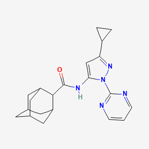 N-(5-cyclopropyl-2-pyrimidin-2-ylpyrazol-3-yl)adamantane-2-carboxamide