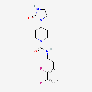 molecular formula C17H22F2N4O2 B6752641 N-[2-(2,3-difluorophenyl)ethyl]-4-(2-oxoimidazolidin-1-yl)piperidine-1-carboxamide 