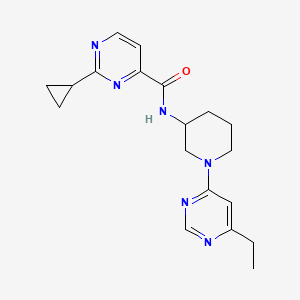 2-cyclopropyl-N-[1-(6-ethylpyrimidin-4-yl)piperidin-3-yl]pyrimidine-4-carboxamide