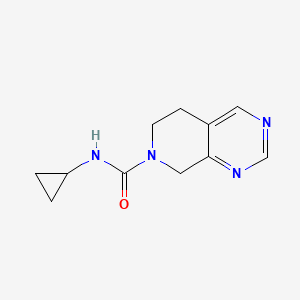 molecular formula C11H14N4O B6752672 N-cyclopropyl-6,8-dihydro-5H-pyrido[3,4-d]pyrimidine-7-carboxamide 