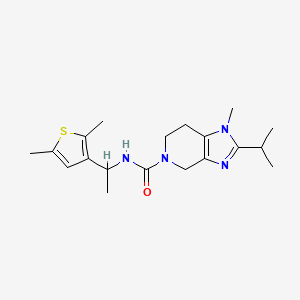 N-[1-(2,5-dimethylthiophen-3-yl)ethyl]-1-methyl-2-propan-2-yl-6,7-dihydro-4H-imidazo[4,5-c]pyridine-5-carboxamide