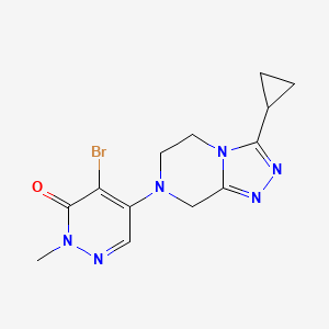 4-bromo-5-(3-cyclopropyl-6,8-dihydro-5H-[1,2,4]triazolo[4,3-a]pyrazin-7-yl)-2-methylpyridazin-3-one