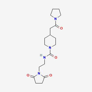 N-[2-(2,5-dioxopyrrolidin-1-yl)ethyl]-4-(2-oxo-2-pyrrolidin-1-ylethyl)piperidine-1-carboxamide