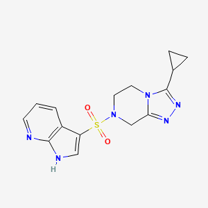 3-cyclopropyl-7-(1H-pyrrolo[2,3-b]pyridin-3-ylsulfonyl)-6,8-dihydro-5H-[1,2,4]triazolo[4,3-a]pyrazine