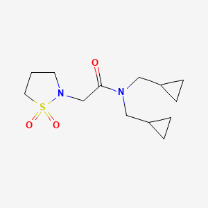 N,N-bis(cyclopropylmethyl)-2-(1,1-dioxo-1,2-thiazolidin-2-yl)acetamide