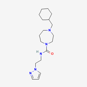 4-(cyclohexylmethyl)-N-(2-pyrazol-1-ylethyl)-1,4-diazepane-1-carboxamide