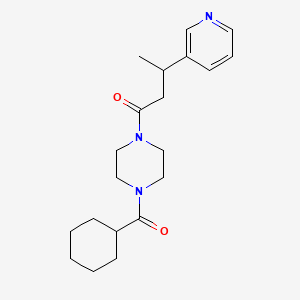 1-[4-(Cyclohexanecarbonyl)piperazin-1-yl]-3-pyridin-3-ylbutan-1-one