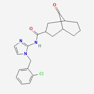 N-[1-[(2-chlorophenyl)methyl]imidazol-2-yl]-9-oxobicyclo[3.3.1]nonane-3-carboxamide