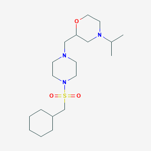 2-[[4-(Cyclohexylmethylsulfonyl)piperazin-1-yl]methyl]-4-propan-2-ylmorpholine