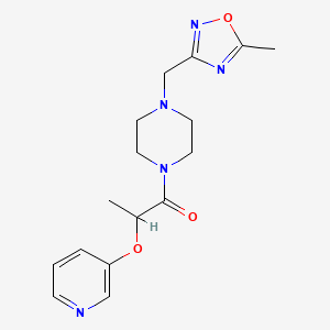 1-[4-[(5-Methyl-1,2,4-oxadiazol-3-yl)methyl]piperazin-1-yl]-2-pyridin-3-yloxypropan-1-one