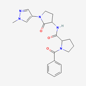 1-benzoyl-N-[1-(1-methylpyrazol-4-yl)-2-oxopyrrolidin-3-yl]pyrrolidine-2-carboxamide