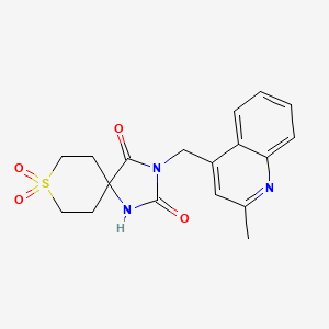 3-[(2-Methylquinolin-4-yl)methyl]-8,8-dioxo-8lambda6-thia-1,3-diazaspiro[4.5]decane-2,4-dione