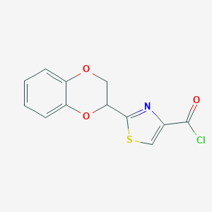 molecular formula C12H8ClNO3S B067530 2-(2,3-Dihydro-1,4-benzodioxin-2-yl)-1,3-thiazole-4-carbonyl chloride CAS No. 175203-35-7
