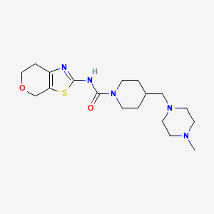 N-(6,7-dihydro-4H-pyrano[4,3-d][1,3]thiazol-2-yl)-4-[(4-methylpiperazin-1-yl)methyl]piperidine-1-carboxamide