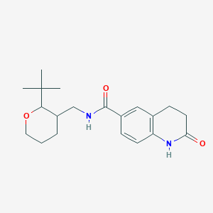 molecular formula C20H28N2O3 B6753036 N-[(2-tert-butyloxan-3-yl)methyl]-2-oxo-3,4-dihydro-1H-quinoline-6-carboxamide 