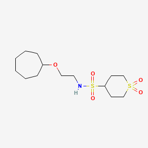 N-(2-cycloheptyloxyethyl)-1,1-dioxothiane-4-sulfonamide