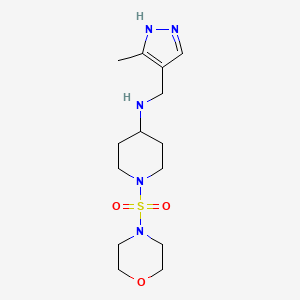 N-[(5-methyl-1H-pyrazol-4-yl)methyl]-1-morpholin-4-ylsulfonylpiperidin-4-amine