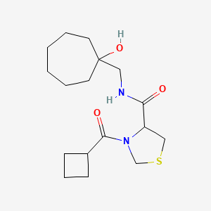 3-(cyclobutanecarbonyl)-N-[(1-hydroxycycloheptyl)methyl]-1,3-thiazolidine-4-carboxamide