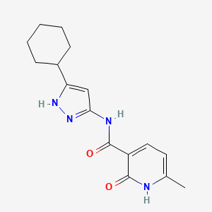 N-(5-cyclohexyl-1H-pyrazol-3-yl)-6-methyl-2-oxo-1H-pyridine-3-carboxamide