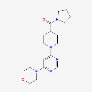 [1-(6-Morpholin-4-ylpyrimidin-4-yl)piperidin-4-yl]-pyrrolidin-1-ylmethanone