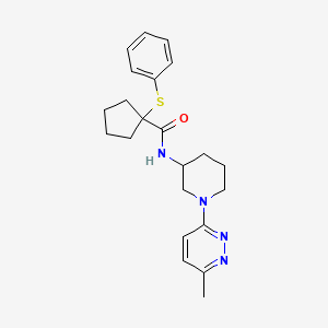 N-[1-(6-methylpyridazin-3-yl)piperidin-3-yl]-1-phenylsulfanylcyclopentane-1-carboxamide