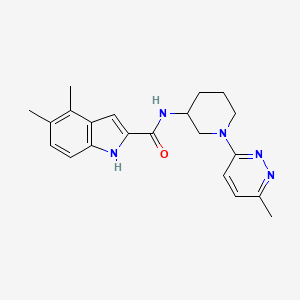 4,5-dimethyl-N-[1-(6-methylpyridazin-3-yl)piperidin-3-yl]-1H-indole-2-carboxamide