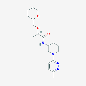 N-[1-(6-methylpyridazin-3-yl)piperidin-3-yl]-2-(oxan-2-ylmethoxy)propanamide