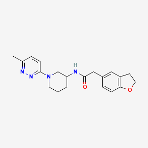 molecular formula C20H24N4O2 B6753120 2-(2,3-dihydro-1-benzofuran-5-yl)-N-[1-(6-methylpyridazin-3-yl)piperidin-3-yl]acetamide 