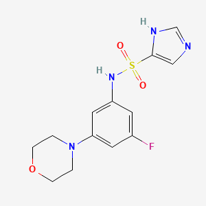 molecular formula C13H15FN4O3S B6753138 N-(3-fluoro-5-morpholin-4-ylphenyl)-1H-imidazole-5-sulfonamide 