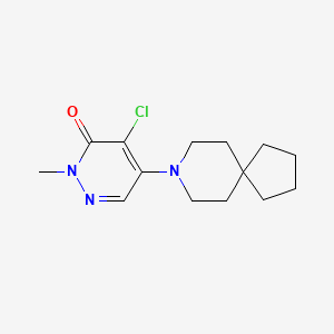 molecular formula C14H20ClN3O B6753197 5-(8-Azaspiro[4.5]decan-8-yl)-4-chloro-2-methylpyridazin-3-one 