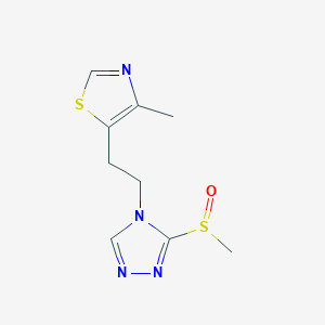 4-Methyl-5-[2-(3-methylsulfinyl-1,2,4-triazol-4-yl)ethyl]-1,3-thiazole