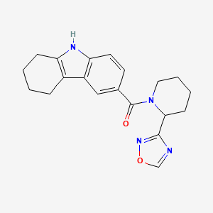 [2-(1,2,4-oxadiazol-3-yl)piperidin-1-yl]-(6,7,8,9-tetrahydro-5H-carbazol-3-yl)methanone