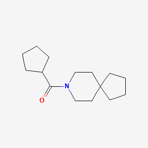 molecular formula C15H25NO B6753281 8-Azaspiro[4.5]decan-8-yl(cyclopentyl)methanone 