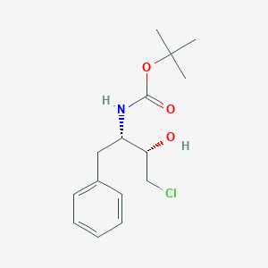 molecular formula C15H22ClNO3 B067533 tert-Butyl ((2S,3S)-4-chloro-3-hydroxy-1-phenylbutan-2-yl)carbamate CAS No. 165727-45-7