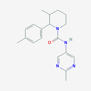 3-methyl-2-(4-methylphenyl)-N-(2-methylpyrimidin-5-yl)piperidine-1-carboxamide