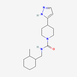 N-[(2-methylcyclohexyl)methyl]-4-(1H-pyrazol-5-yl)piperidine-1-carboxamide