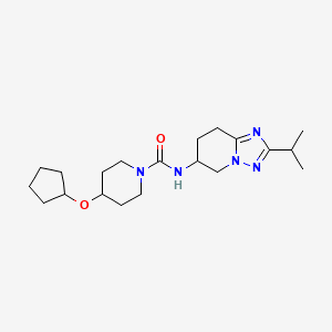 4-cyclopentyloxy-N-(2-propan-2-yl-5,6,7,8-tetrahydro-[1,2,4]triazolo[1,5-a]pyridin-6-yl)piperidine-1-carboxamide