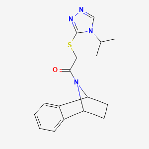 1-(11-Azatricyclo[6.2.1.02,7]undeca-2,4,6-trien-11-yl)-2-[(4-propan-2-yl-1,2,4-triazol-3-yl)sulfanyl]ethanone