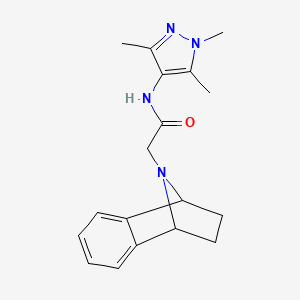 2-(11-azatricyclo[6.2.1.02,7]undeca-2,4,6-trien-11-yl)-N-(1,3,5-trimethylpyrazol-4-yl)acetamide