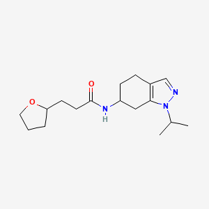 3-(oxolan-2-yl)-N-(1-propan-2-yl-4,5,6,7-tetrahydroindazol-6-yl)propanamide