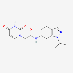 molecular formula C16H21N5O3 B6753435 2-(2,4-dioxopyrimidin-1-yl)-N-(1-propan-2-yl-4,5,6,7-tetrahydroindazol-6-yl)acetamide 