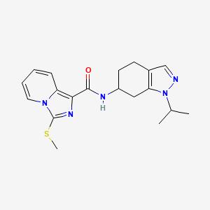 3-methylsulfanyl-N-(1-propan-2-yl-4,5,6,7-tetrahydroindazol-6-yl)imidazo[1,5-a]pyridine-1-carboxamide