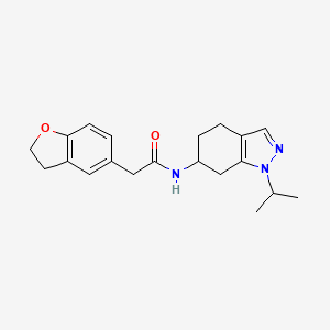 2-(2,3-dihydro-1-benzofuran-5-yl)-N-(1-propan-2-yl-4,5,6,7-tetrahydroindazol-6-yl)acetamide