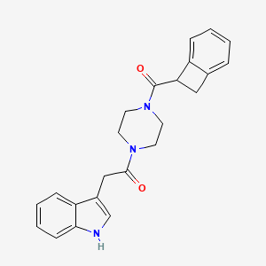 1-[4-(bicyclo[4.2.0]octa-1,3,5-triene-7-carbonyl)piperazin-1-yl]-2-(1H-indol-3-yl)ethanone