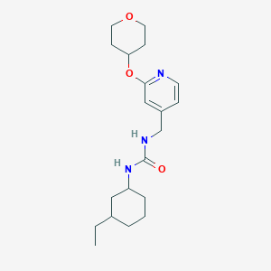 1-(3-Ethylcyclohexyl)-3-[[2-(oxan-4-yloxy)pyridin-4-yl]methyl]urea